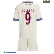 Camisa de Futebol Ajax Kasper Dolberg #9 Equipamento Alternativo Infantil 2025-26 Manga Curta (+ Calças curtas)